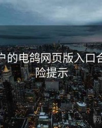 面向用户的电鸽网页版入口合规与风险提示