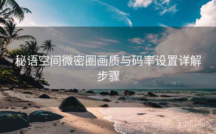 秘语空间微密圈画质与码率设置详解步骤